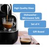 BOHEM'S Espresso Cups, 3.2 oz Small Demitasse Clear Glass Espresso