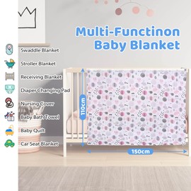 Miracle Baby muslin blanket swaddle Cotton Summer 110x150cm for Boys Girls