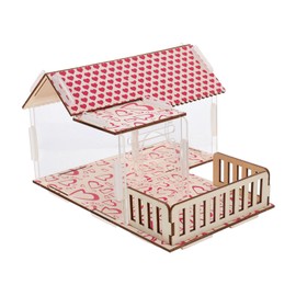 CORHAD Hamster House Toy Double-Layer Villa Hiding Place for Small for Play and Sleep Fun Accessory for Hamsters and Other Small Animals