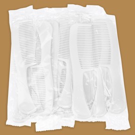 Combs In Bulk Individually Wrapped, 60 Pack Hair Combs, Bulk Combs For Homeless Individually Wrapped For Women,Kids,Hotel,Airbnb,Shelter/Homeless/Nursing Home/Charity/Church(White)
