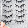 5 Pairs Wet Eyelashes False Eyelashes Japanese Thick Anime False