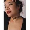 Sacina Hippie Boho Layered Star Choker Necklace, Black Choker, Choker