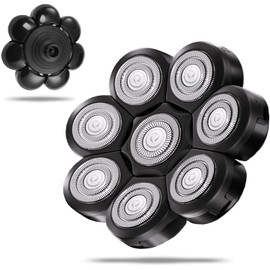 UPTARD Head Shaver Replacement Heads,Head Shaver Replacement Blades, Head Shavers for Bald Men,Head shavers for Men, Stainless Steel Rotary Blades for Electric Head Razor (black8)