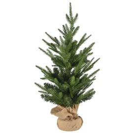 Mayhihi 3FT Christmas Tree, Premium Xmas Tree with 496 PE&PVC Mixed Branch Tips, Unlit Premium Fir Christmas Tree for Home, Office, Party Decoration, Green