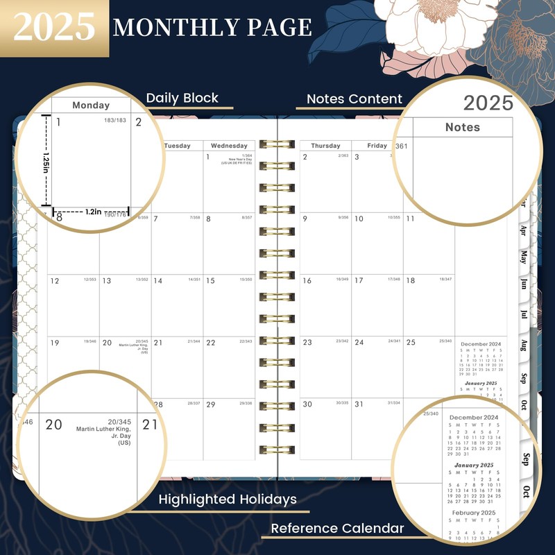 2025 Planner - Planner 2025, Jan.2025 - Dec.2025, 6.4" x