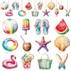 Summer Tree Decorations Pack of 12 Summer Beach Wooden Pendants