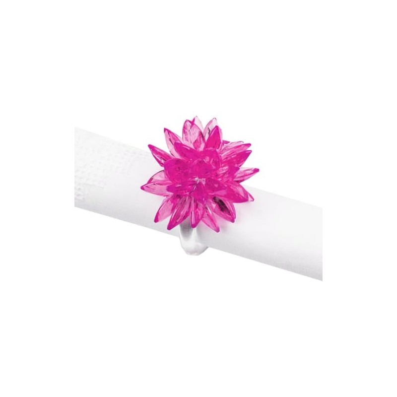 Fennco Styles Crystal Design Collection Napkin Rings - Set of