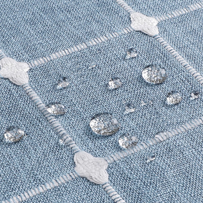 MitoVilla Boho Small Stall Shower Curtain 36 x 72, Blue