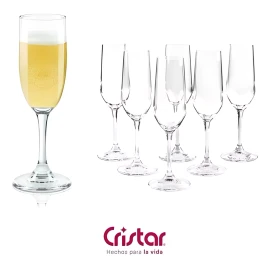 Like Shop Juego De 12 Copas Flauta Para Champagne 183 Ml Cristar