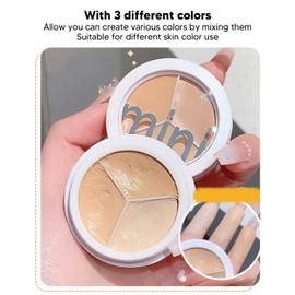 Skin Concealer, 3 Colour Scar Concealer, Tattoo Concealer, Concealer Contour Palette, Cream Concealer, Waterproof, Full Coverage, Hidden Areas, Moles,