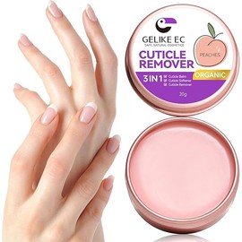 gelike ec Cuticle Cream for Dry Damaged Cuticles Organic Nail Cuticle Remover for Dry, Rough Hands Cracked Rigid Skin - Professional for Salon Home Use
