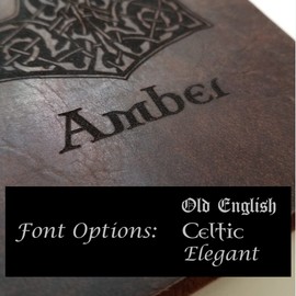 Celtic Horse Leather Journal, Free Personalization 5" x 7" Handmade Unlined Paper