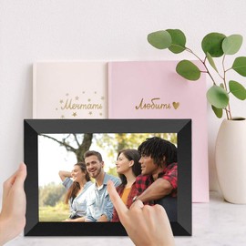 SSYA [Newest] WiFi Digital Picture Frame 10.1 inch IPS Touch Screen HD Display Digital Photo Frame, HD Advertising Player, 16GB Storage, Share Pictures via App, Cloud - Classic