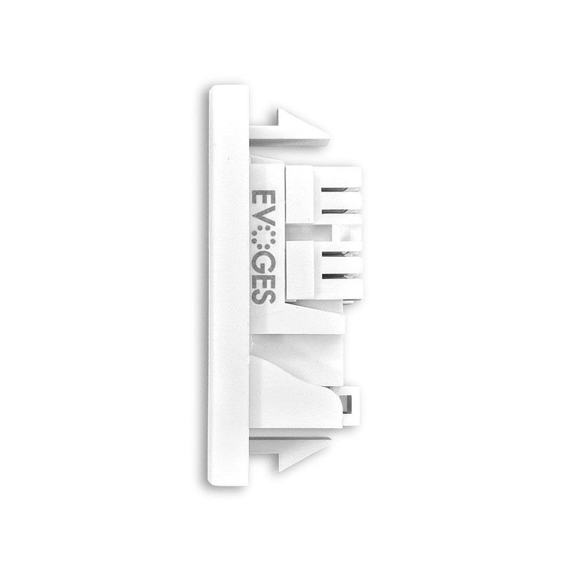 Evoges CAT6A UTP RJ45 Ethernet Module – White 25x50mm Data
