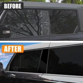 2Pcs B Pillar Trim Cover Center Window Outer Pillar Post Panel Cover Anti-Scratch Molding Covers Stickers Decorative Exterior Accessories for Ford Bronco 2021-2025