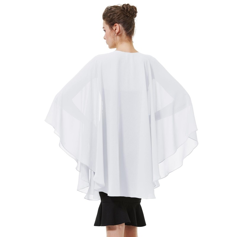 BEAUTELICATE Women's Chiffon Scarf, Stole, Bolero for Evening Dress, Festive,