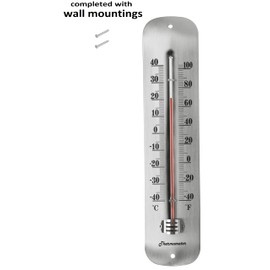 TERMOFLY 12.2 Large Numbers Premium Steel Outdoor/Indoor Thermometer Waterproof Vintage Style Decorative