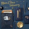 IF Bookaroo Pen Pouch - Moon & Stars, Dark Blue/Gold