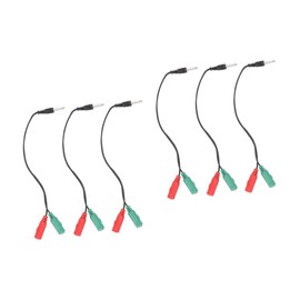 Gatuida 6pcs Headphone Splitter Adapter for Laptop and Mobile Phones Audio Cable Divider Compact and Portable Design for Easy Use Devices