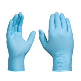GLOVEWORKS Blue Disposable Nitrile Industrial Gloves, 5 Mil, Latex & Powder-Free, Food-Safe, Textured, X-Large, Box of 100