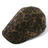 CLAPE Newsboy Hats, Unisex Adjustable Fashion Leopard Ivy Flat Cap