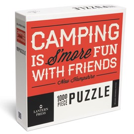 Lantern Press 1000 Piece Jigsaw Puzzle, New Hampshire, Camping is S'More Fun with Friends