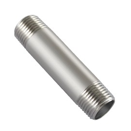 Beduan Stainless Steel Pipe Fittings, 1/4" NPT x 1/4" NPT Male Threaded, 6" Length Nipple Cast Pipe