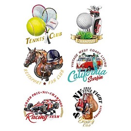 Ideen mit Herz Colour Iron-On Transfers, DIN A4, Sports & Hobby, Decorate Textiles such as T-Shirts & Bags with Iron-On Motifs, Iron on Transfer Pictures Quick & Easy | DIY Textile Design (Mix 1)