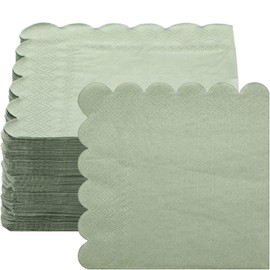 Servilletas de Papel Decoradas, 100 Unidades 25x25 cm, Bordes Festoneados Elegantes, Para Bodas, Cumpleaños y Celebraciones, Fabricadas en Pulpa de Madera Pura