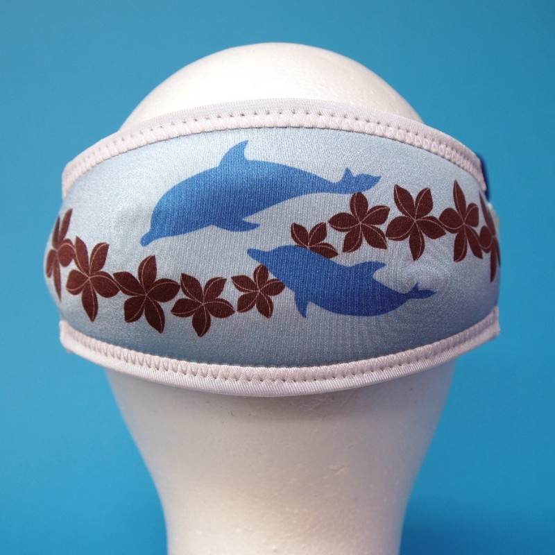 SeaCanary Snorkeling Diving Mask Strap Cover Dolphin Blue