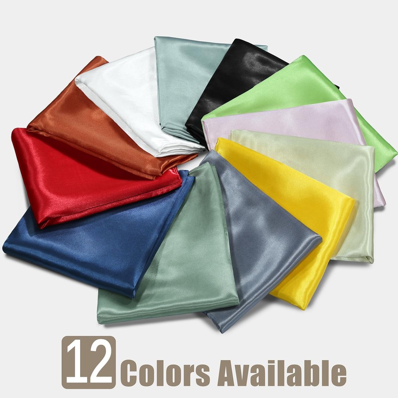Ersmak Silver Satin Fabric by The Yard, 60" Wide Shiny