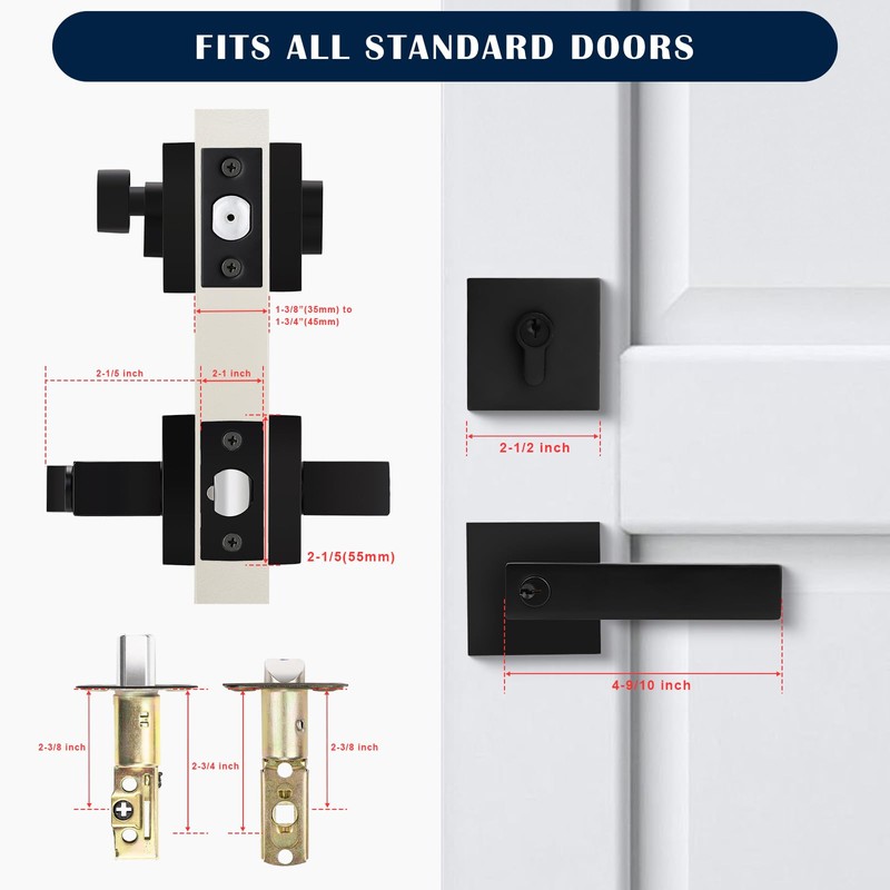 1 Set Probrico Entry Door Locks with Deadbolt Heavy Duty
