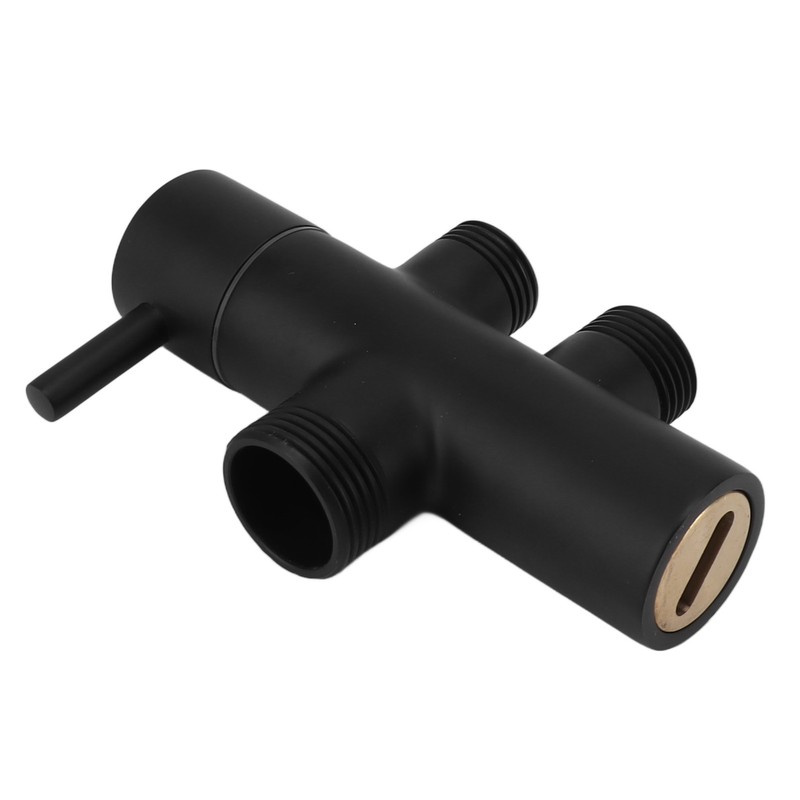 Shower Head Diverter Black Rustproof Leakproof Wall Mounted Shower Arm
