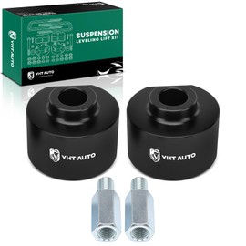 YHTAUTO 3 inch Front Leveling Lift Kit Compatible with Ford F-150 1981-1996, F-250/F-350 Super Duty 1999-2021, Excursion 2000-2005, Aluminum Coil Spring Spacers w/ 3/4-10 Studs w/Hardware Kit Set of 2