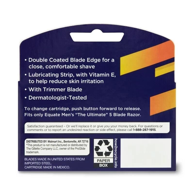 Equate 5 Blade Cartridges, 4 Count