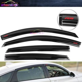 Fits 18-24 Honda Accord Sedan Window Wind Visor Guard Shade Rain Vent w/ Red RS