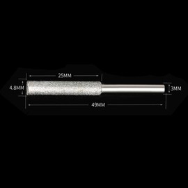 Nifocc 8 PCS Diamond Sharpening Wheels Diamond Chainsaw Sharpener Burr Grinding Stone File for Metal Chainsaw Alloy Steel Jade Gem Stone Carving Ceramics Glass - 3/16" 4.8mm