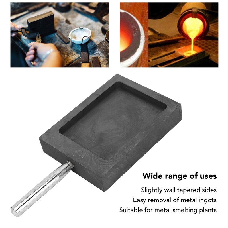 Graphite Casting Mold Metal Ingot Mold Crucible with Handle for