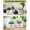 PWHINGN Feeling Cute Might Die Later Pot- Ceramic Engraved Succulent