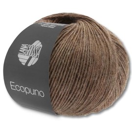 Frida's Wollhaus Lana Grossa 50 g Ecopuno Net Yarn Cotton Merino Alpaca Wool Yarn 69 Colours (17 - Dark Brown)