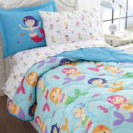 Wildkin Kids Microfiber Standard Pillowcase – Soft & Breathable Pillow Cover - Mermaids