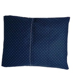 VITASIMPLEX Herb Cushion with 8 Different Medicinal Herbs such as Hops, Melissa, Fennel, Mint, Rose Petals, Lavender, Hyssop, Quendel, Washable Cover, Motif 305 (Dark Blue with Pkt) Approx. 20 x 24 cm