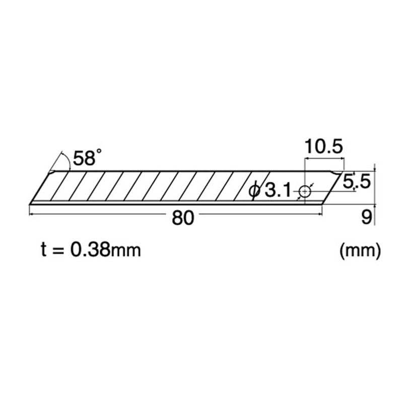 NT Cutter 9mm Stainless Steel Snap-Off Blades, 5-Blade/Pack, 1 Pack