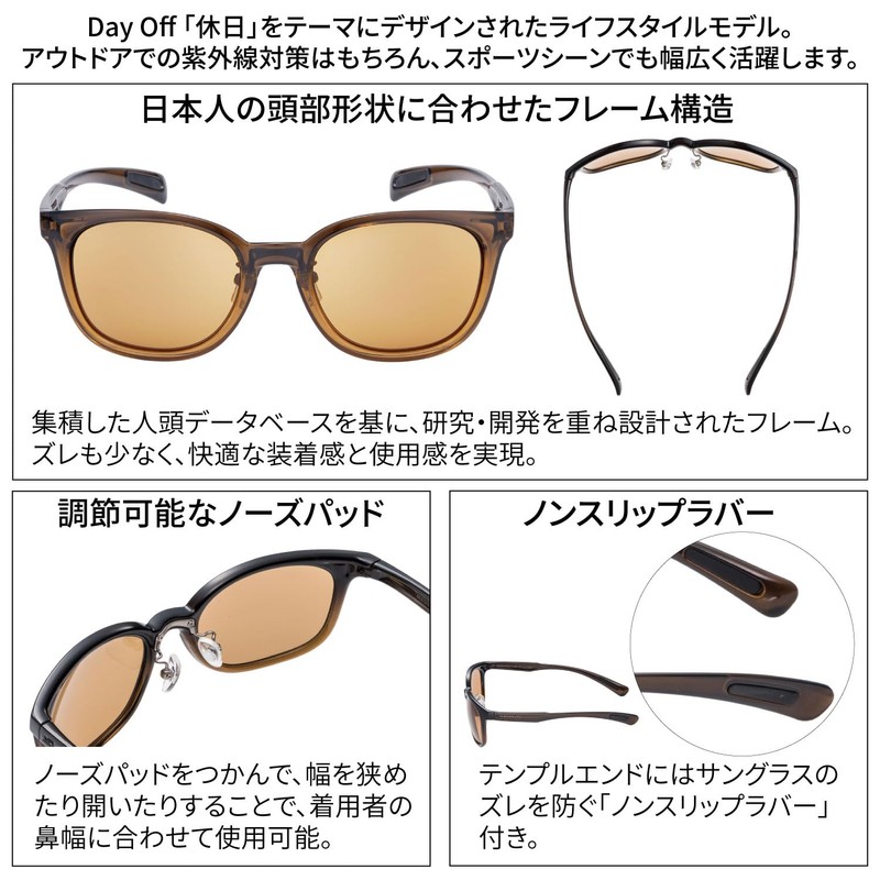 SWANS DF-Pathway PW-0065 CBR Sunglasses, Polarized Lens Model, Clear Brown