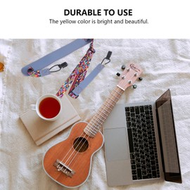 Milisten Ukulele No Drill Adjustable Double J Hook Clip Ukulele Belt for Ukulele