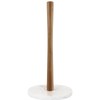 Buruis Wood Paper Towel Holder, Marble Base Modern Decorative Countertop