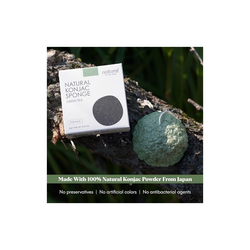 Ilem Japan Esponja Facial Natural Konjac Verde Unidad Paquete