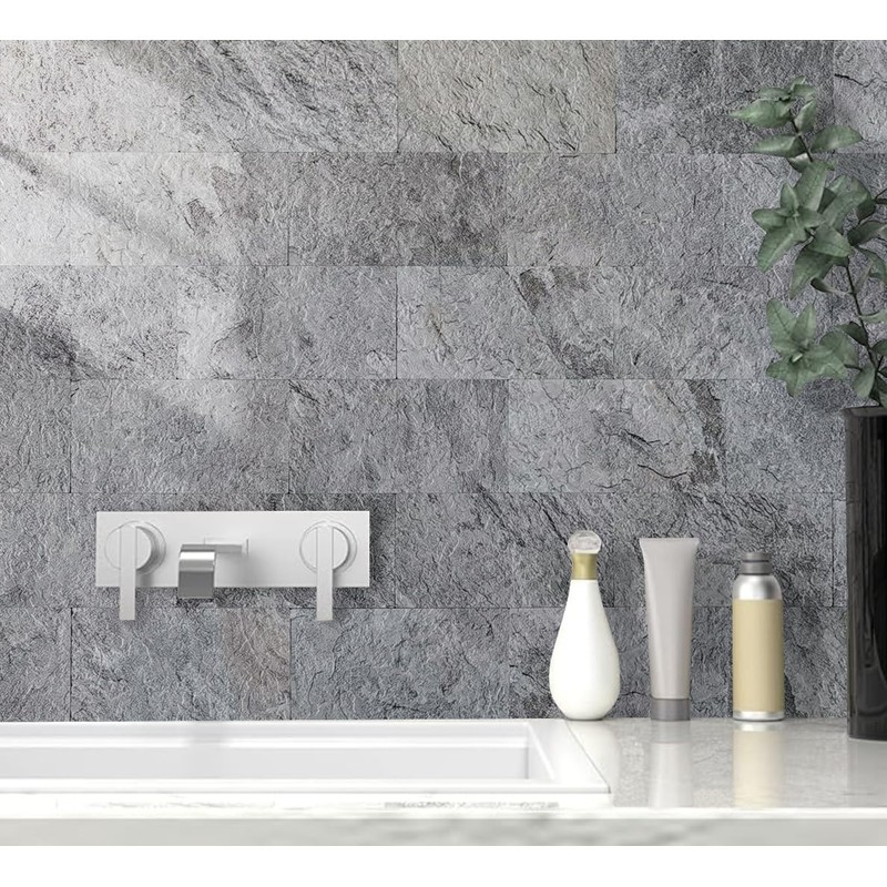 AULIGET 20-Piece Dark Slate Peel and Stick Backsplash Wall Tiles,
