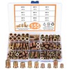 Threaded Inserts for Wood, 155 Pcs Threaded Insert Nuts, M4
