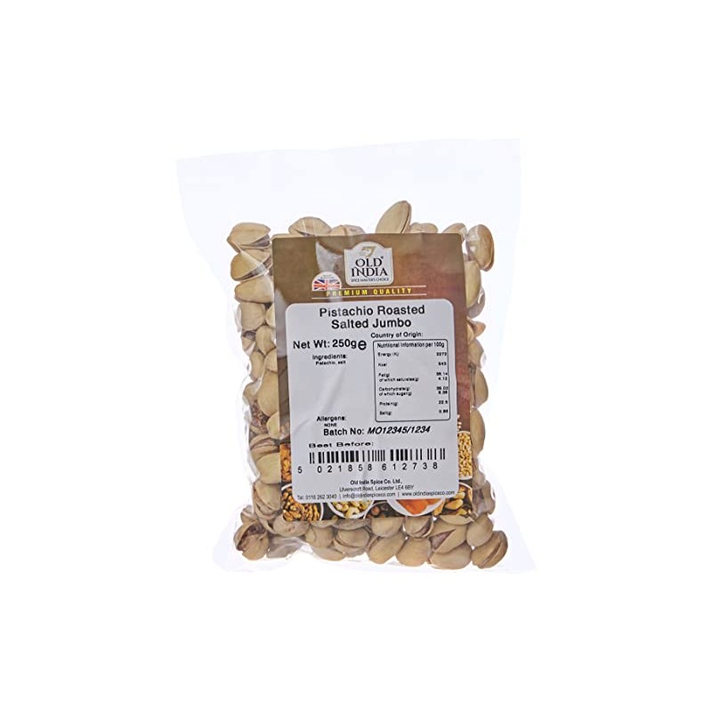 Old India Pistachio Roasted Salted Jumbo 250g